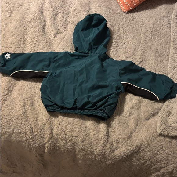 NFL Eagles Kids Coat with Hood - Teal and Black 2T - Picture 2 of 3